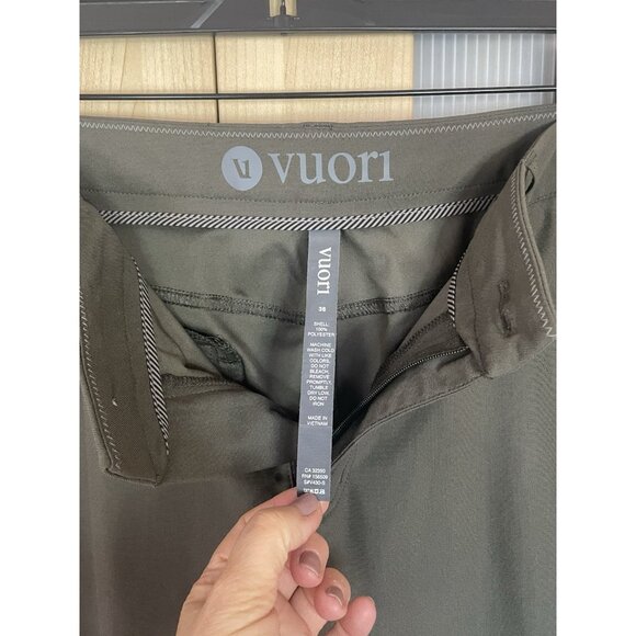Vuori Meta Pant Mens 36 Green Athletic Slim Performance Tapered 34x30 Casual NEW - Picture 4 of 10